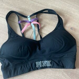 Pink sports bra